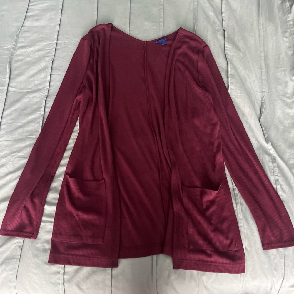 Aeropostale Women’s Burgundy Long Sleeve Cardigan
